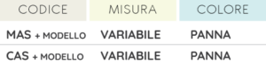 ultra fresh asole misure codici